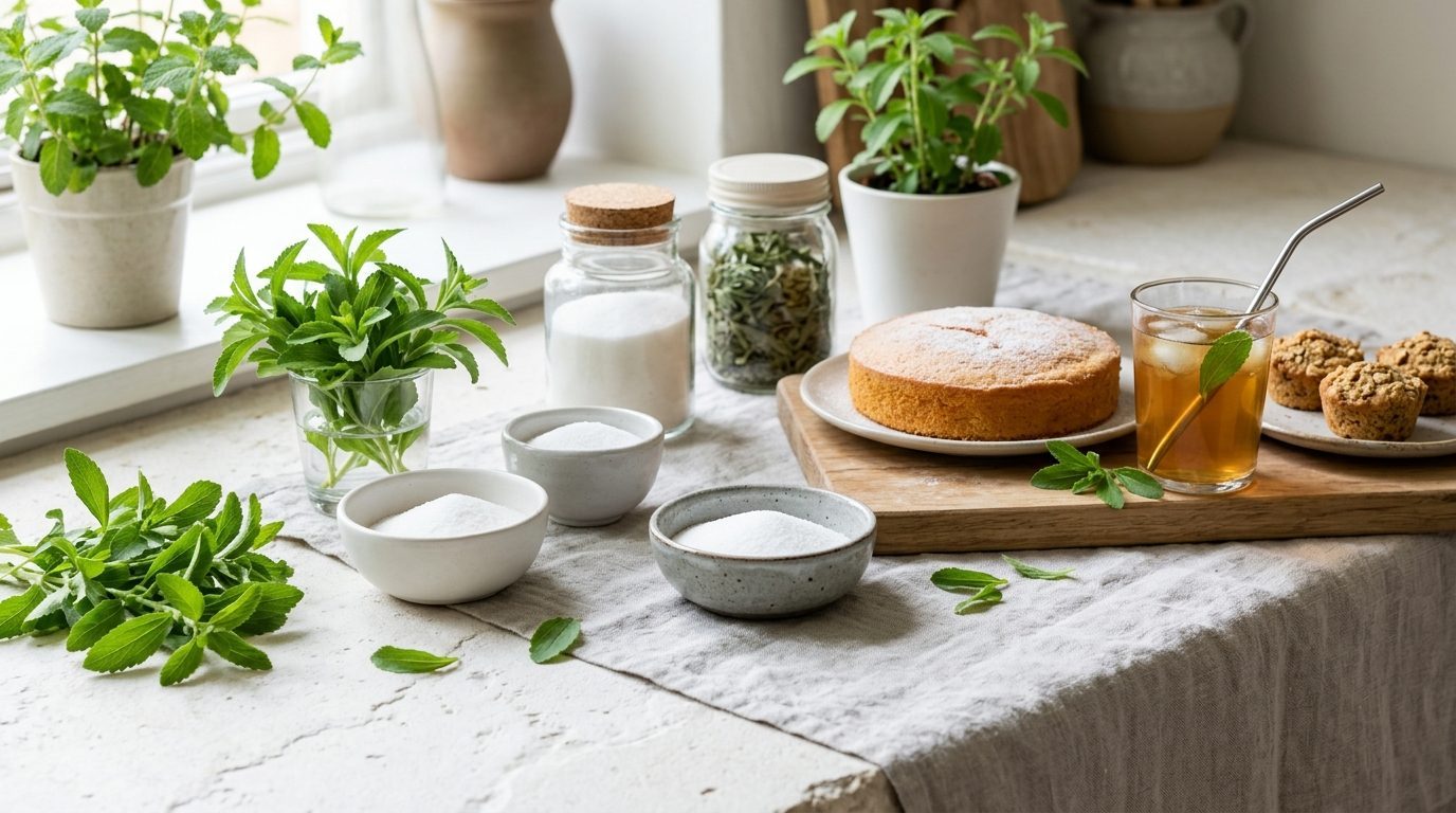 Illustrationsfoto til guiden: Stevia eller erythritol — hvad passer til dig?